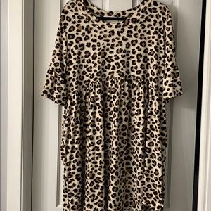 Leopard babydoll dress